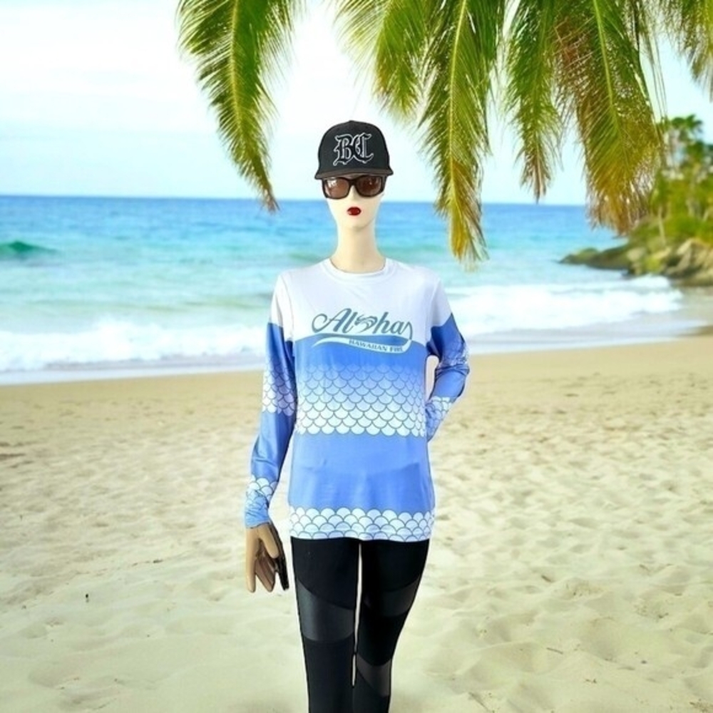 HAWAIIAN FIRE Aloha Flow Mermaid Paddling Shirt Women XS Lavender Quick Dry NWT